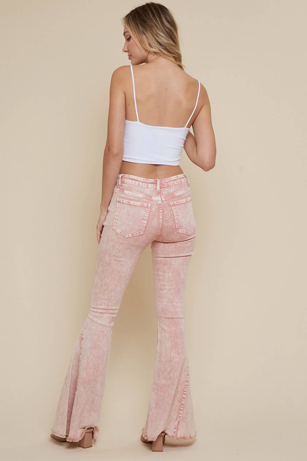 ACID WASHED BELLBOTTOM JEANS