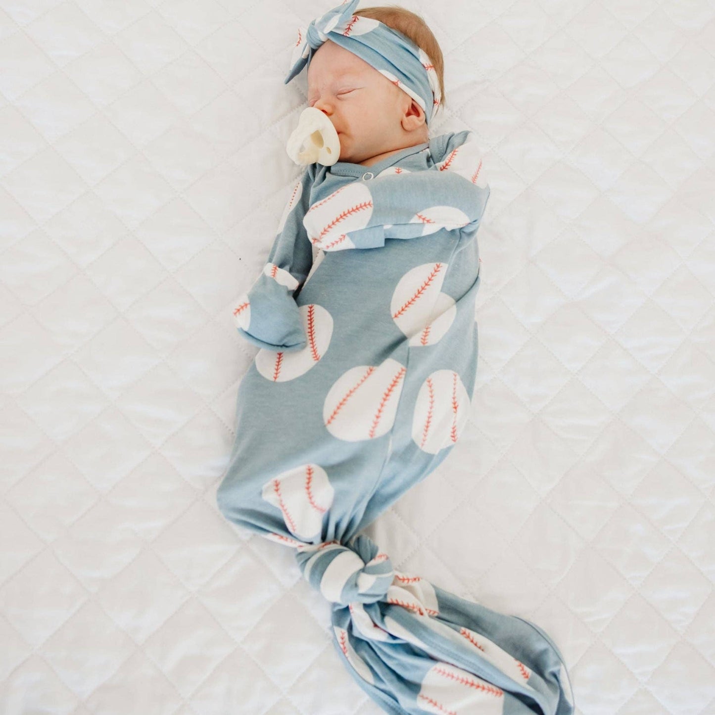 Newborn Knot Gown -Slugger