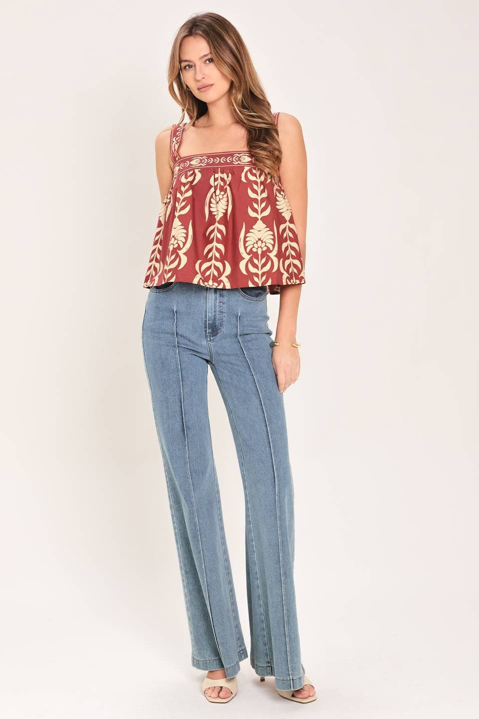 Rust Wide Strap Tank