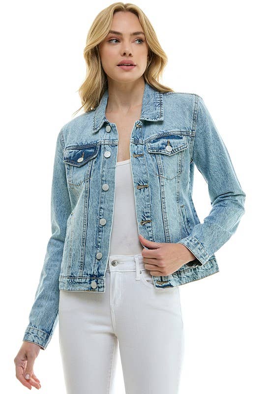 COTTON DENIM JEAN JACKET