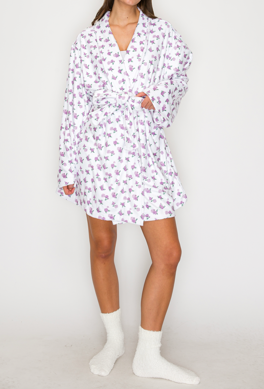 Flower Print Robe