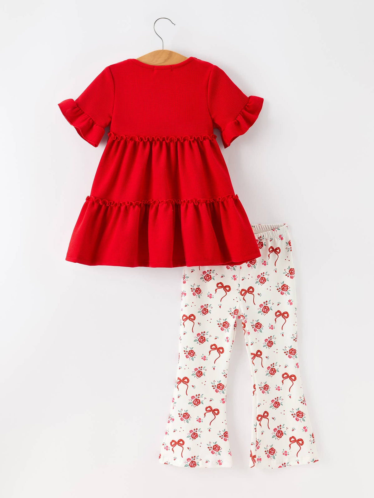 Ruffle Top & Bow Pants Set
