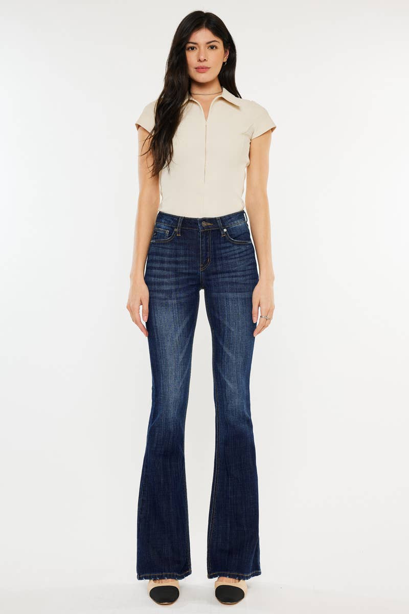 MID RISE FLARE JEANS