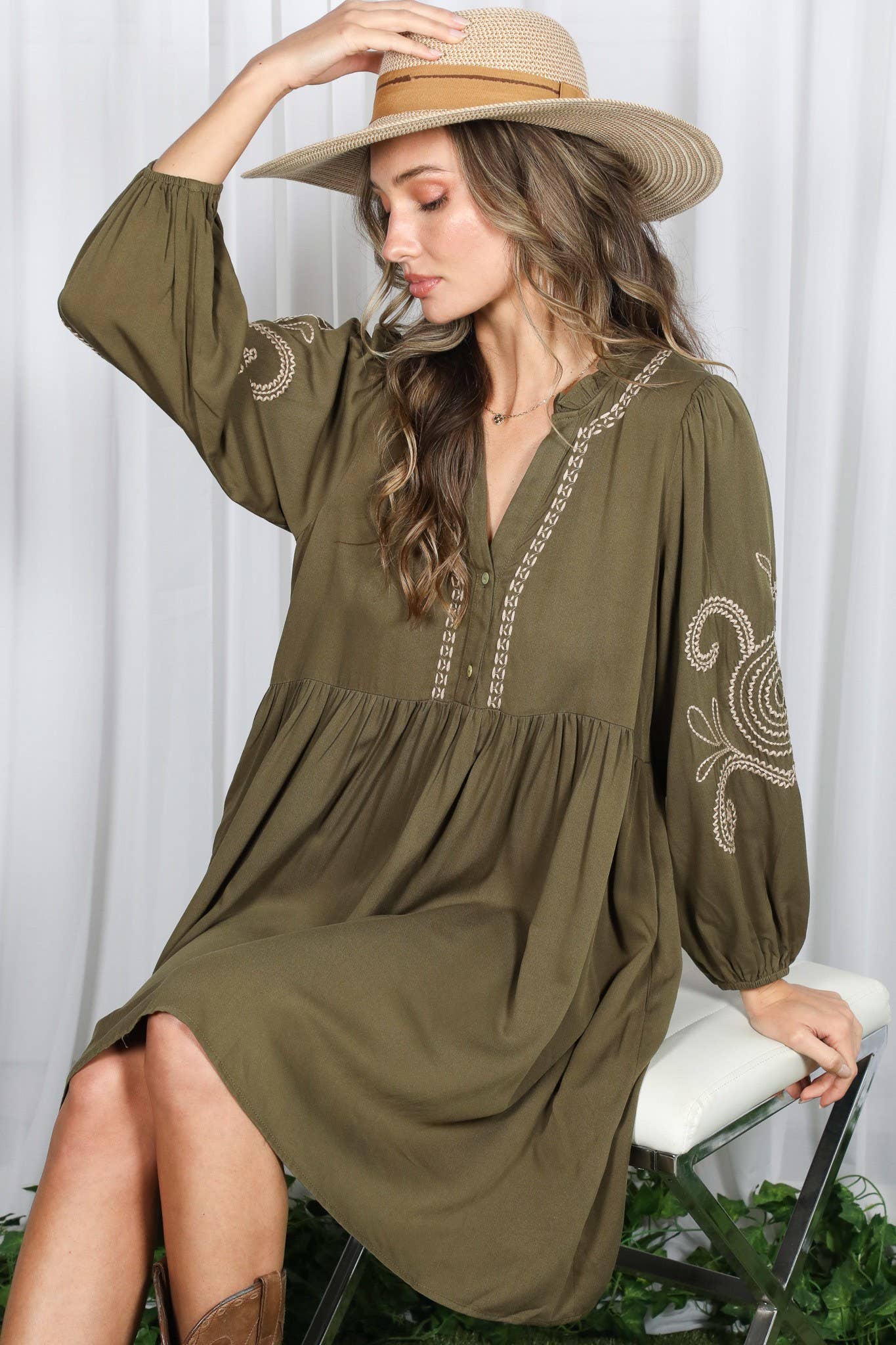 Paisley Baby Doll Dress