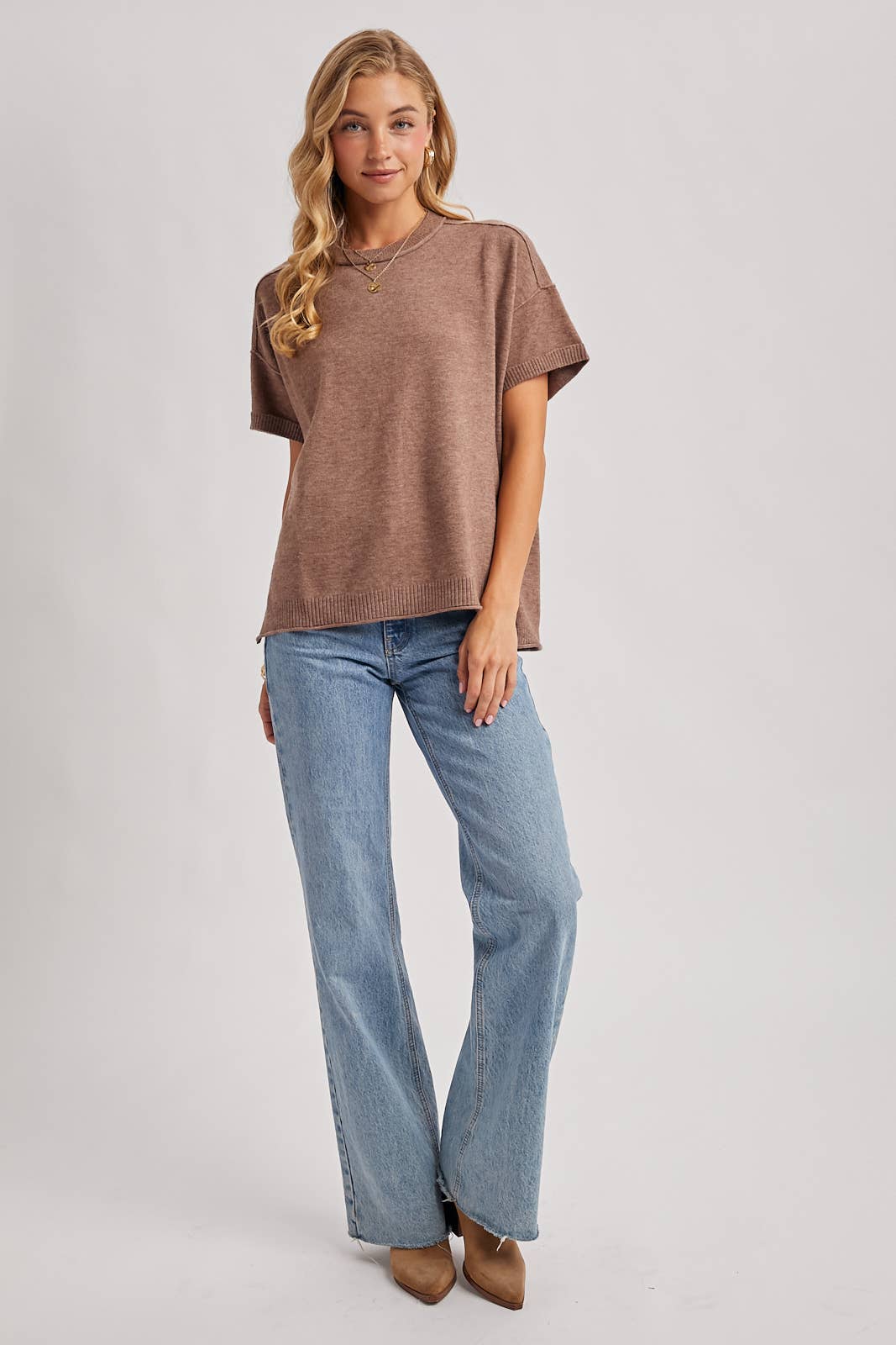 CREW NECK KNIT TOP