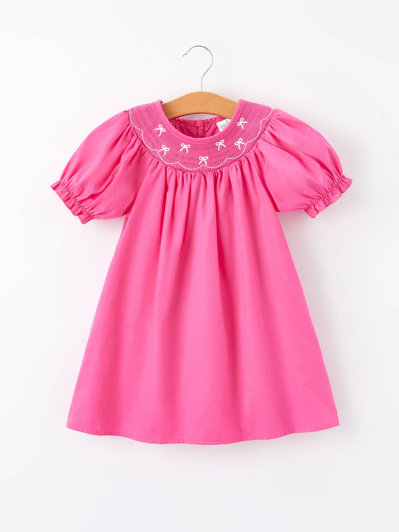 Bubblegum Bow Smocked Dress