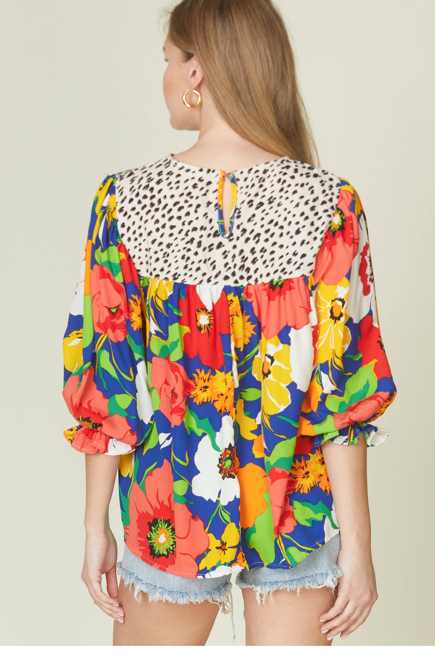 Floral/Animal Print Top