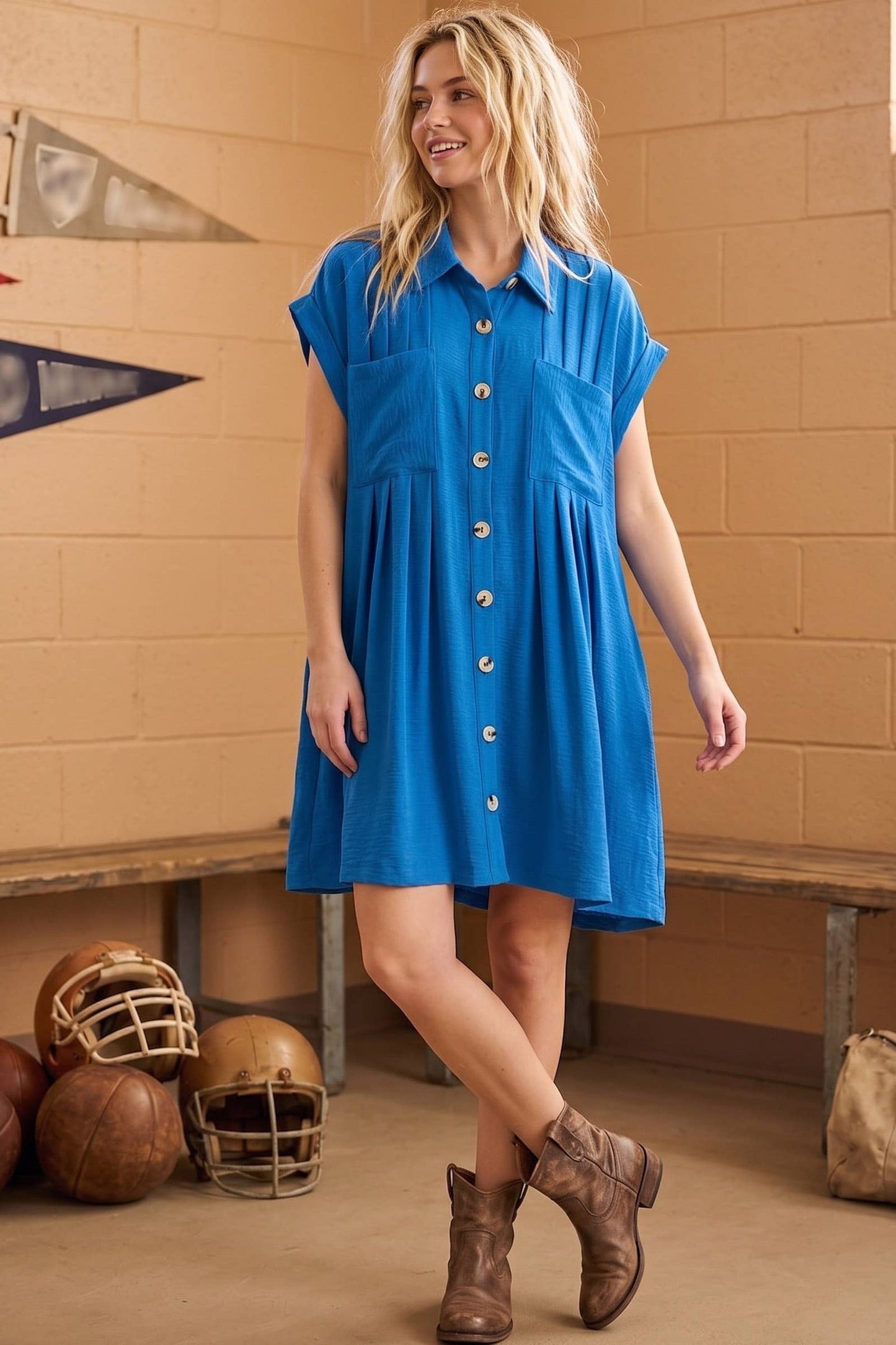 Button Front Shirt Dress
