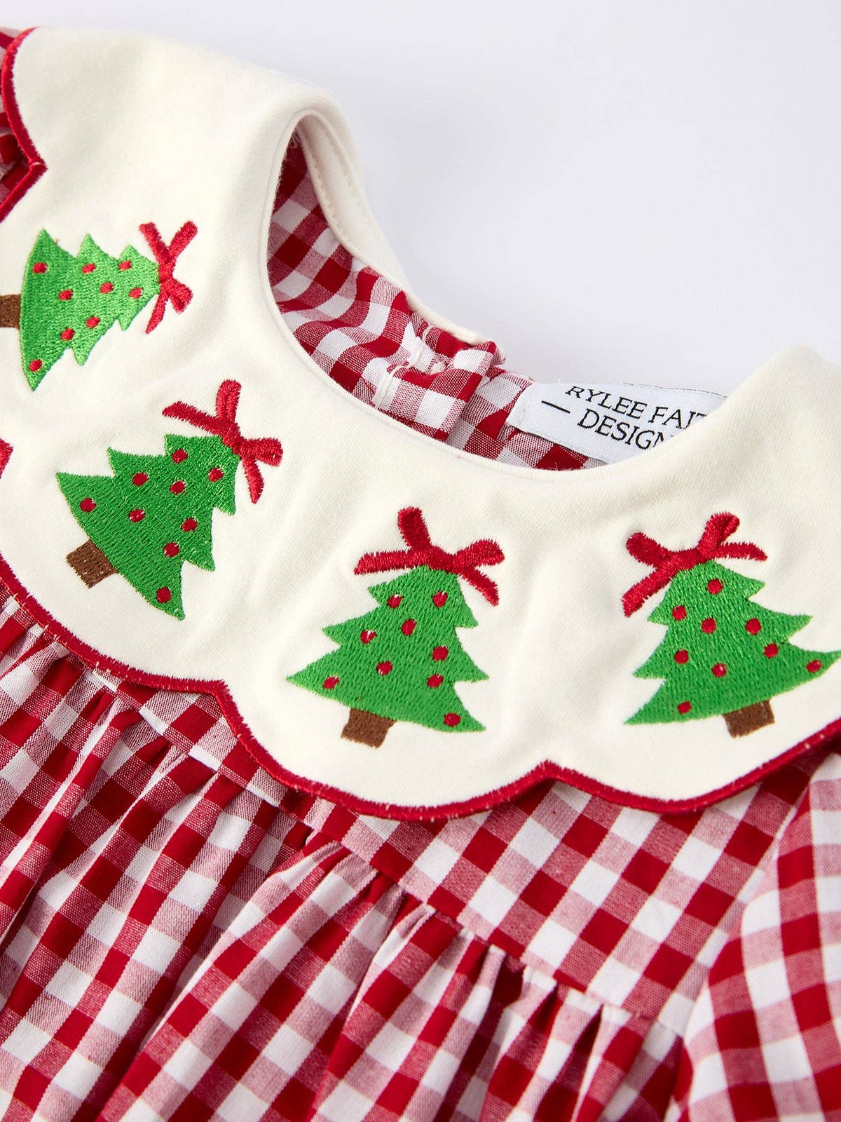 Christmas Tree Plaid Girls Dress