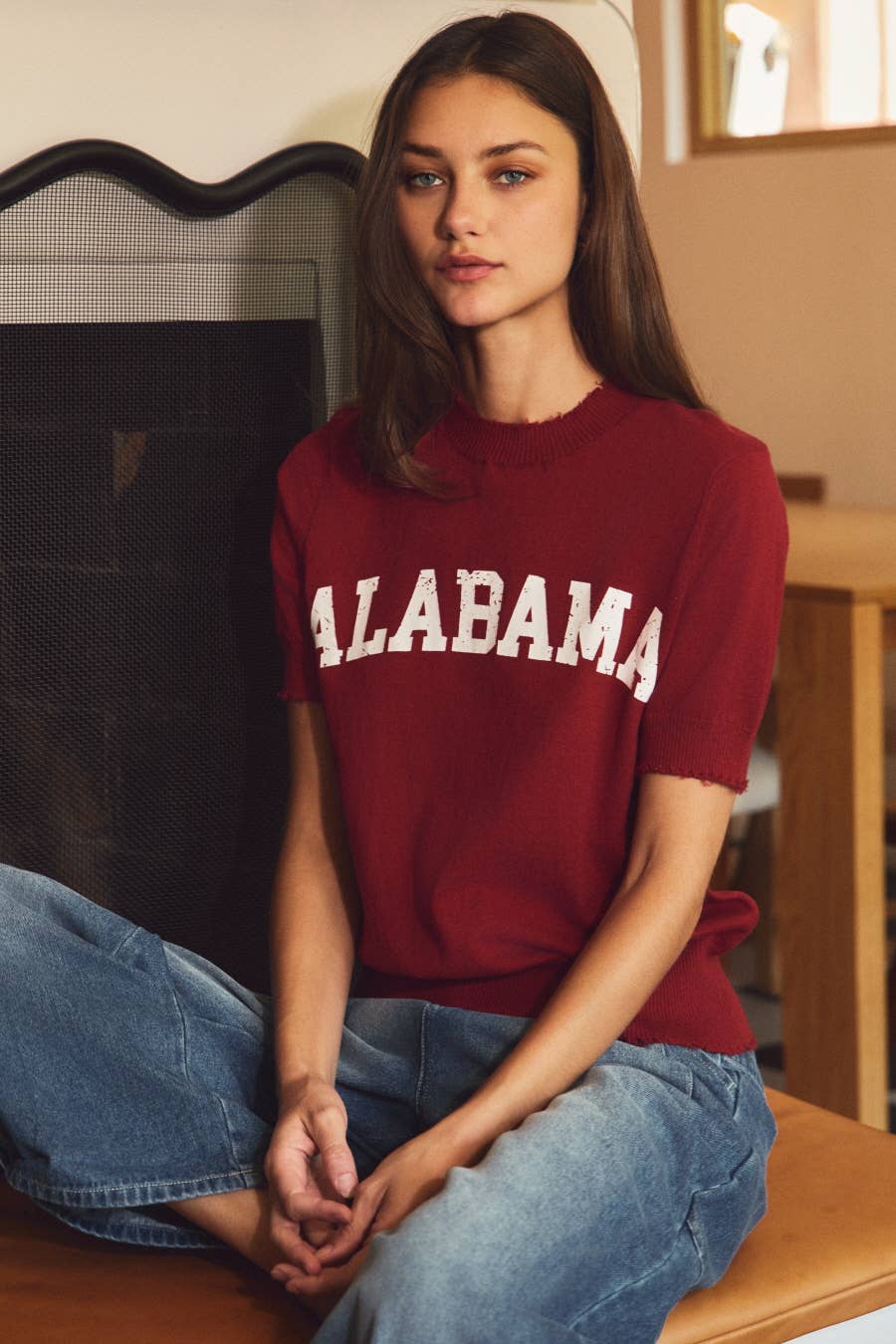 Short-sleeve Alabama Knit Top