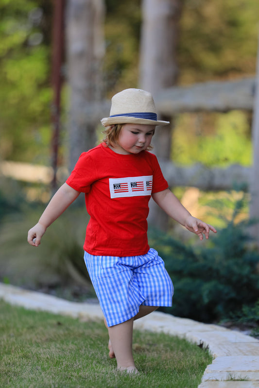 Flag Smocked 2pc Set