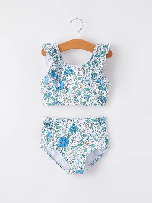 Blue Floral Swimsuit