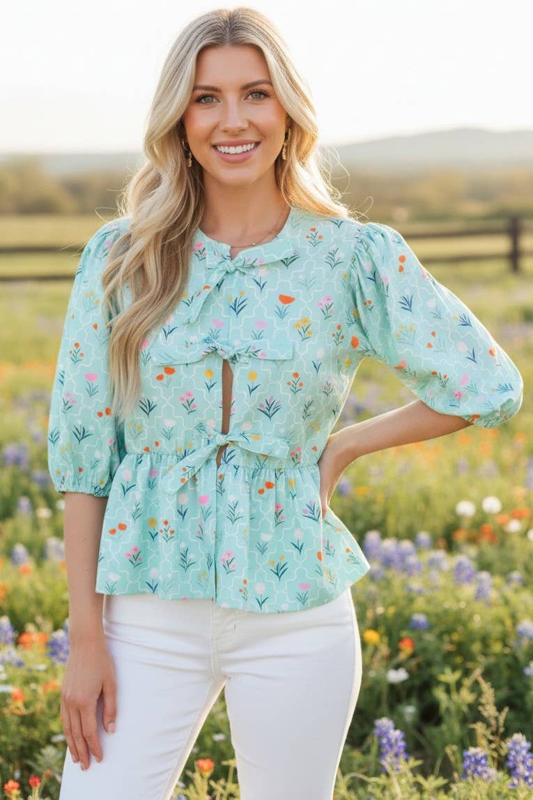 Floral Peplum Blouse