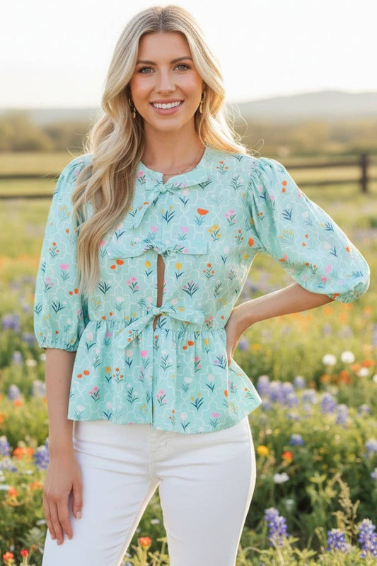 Floral Peplum Blouse