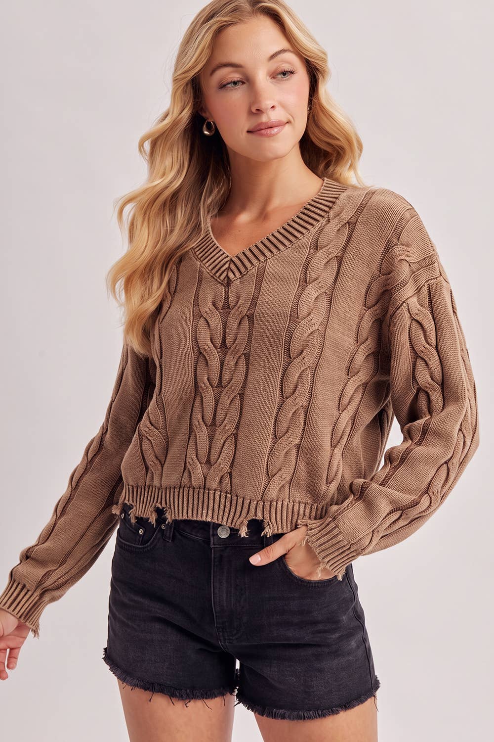 CROPPED CHUNKY SWEATER