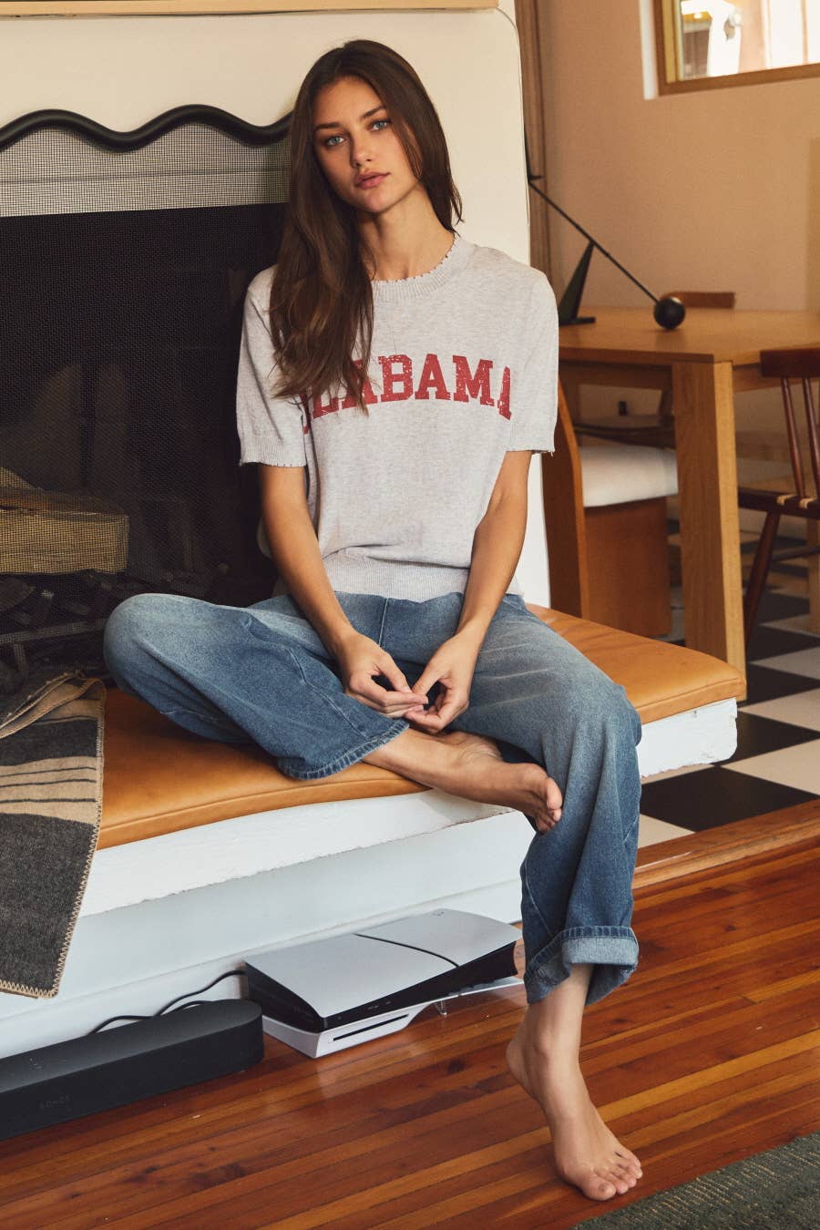 Short-sleeve Alabama Knit Top