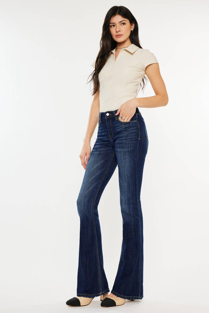 MID RISE FLARE JEANS