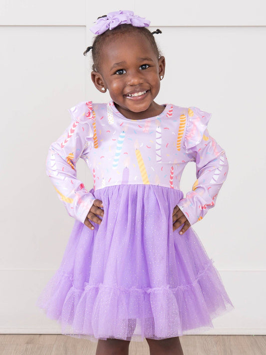 Lavender Bday Candles Dress