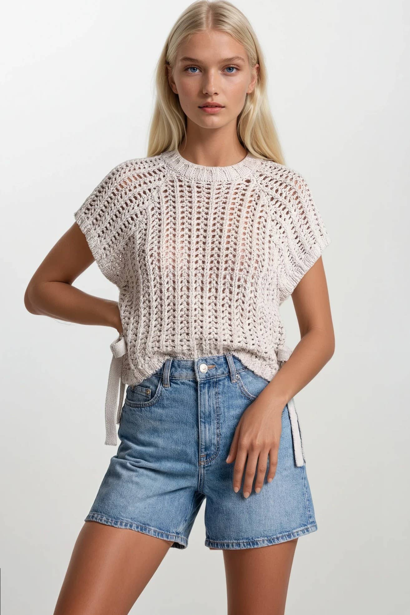 CHUNKY KNIT CROCHET SWEATER