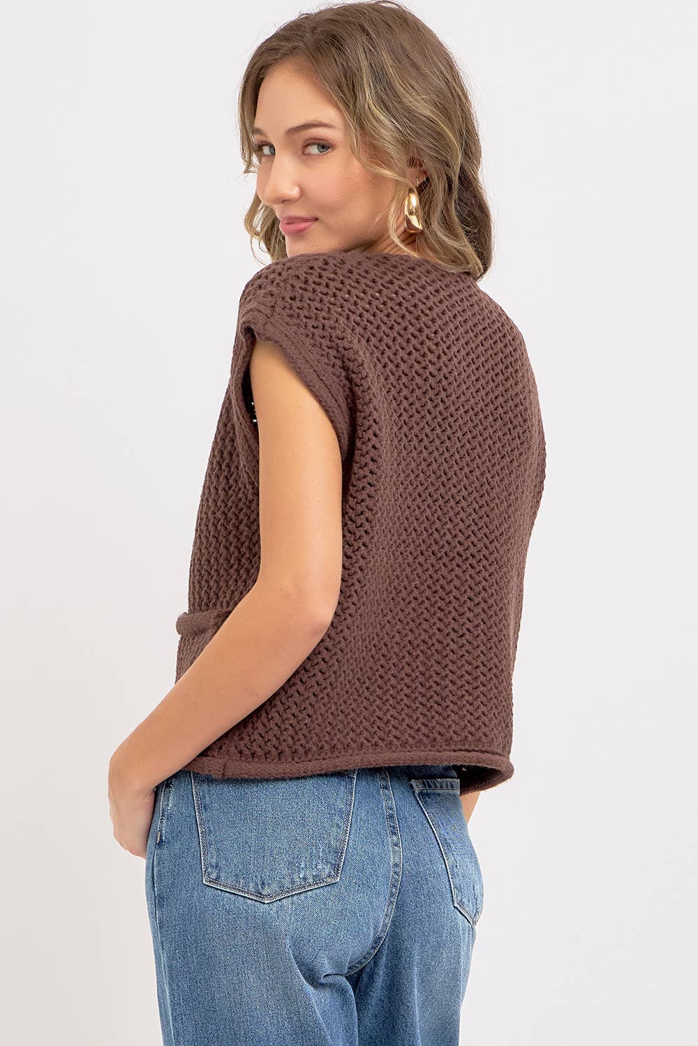 BUTTONED KNIT VEST