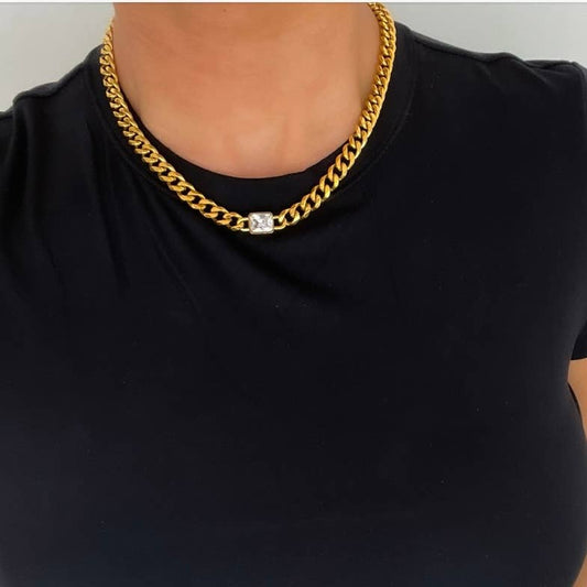 CHAIN WITH DIAMOND NECKLACE