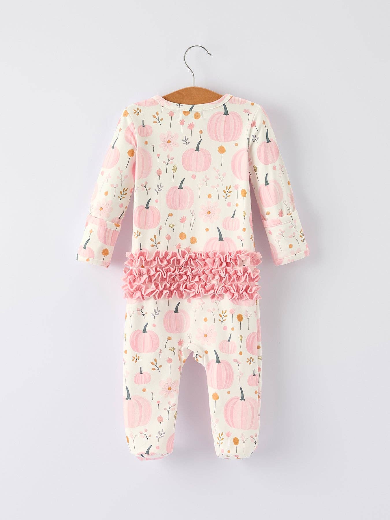 Pumpkin Floral Baby Romper