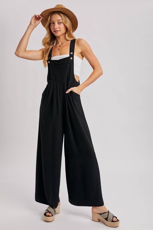 FLOWY OVERALL JUMPSUIT