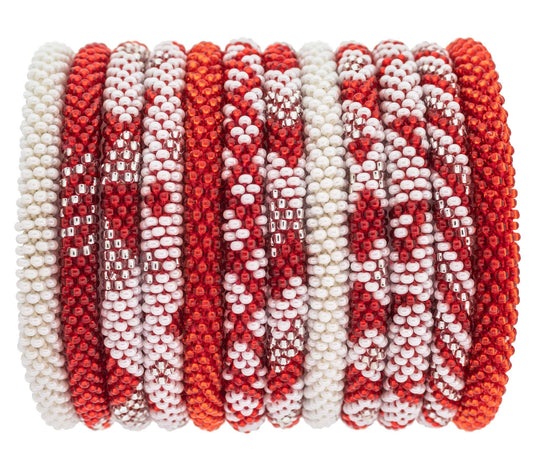 Roll-On® Bracelet Red and White