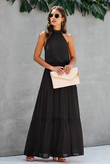 Halter Neck Maxi Dress