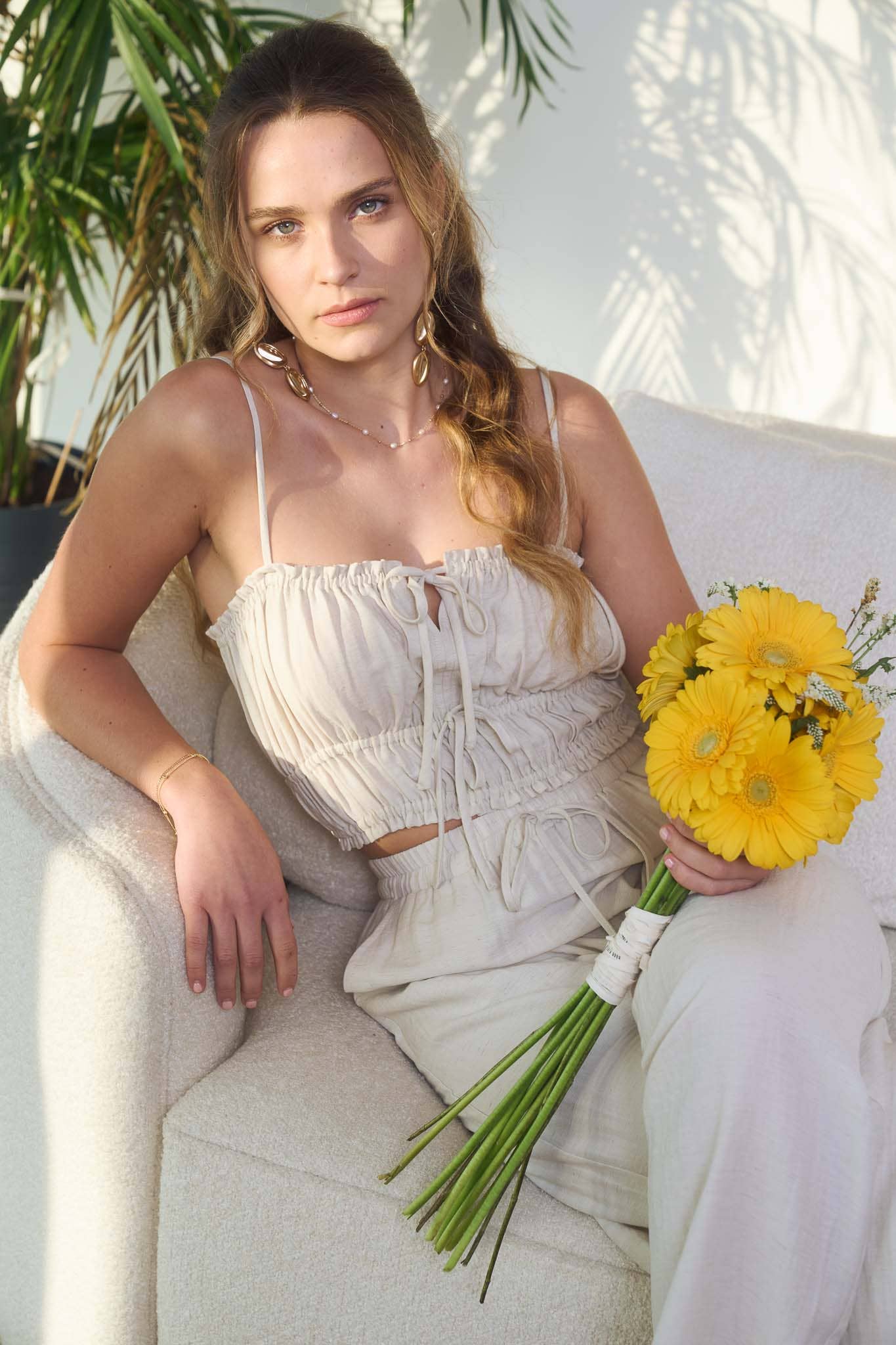 CROP TOP & WIDE LEG PANT SET