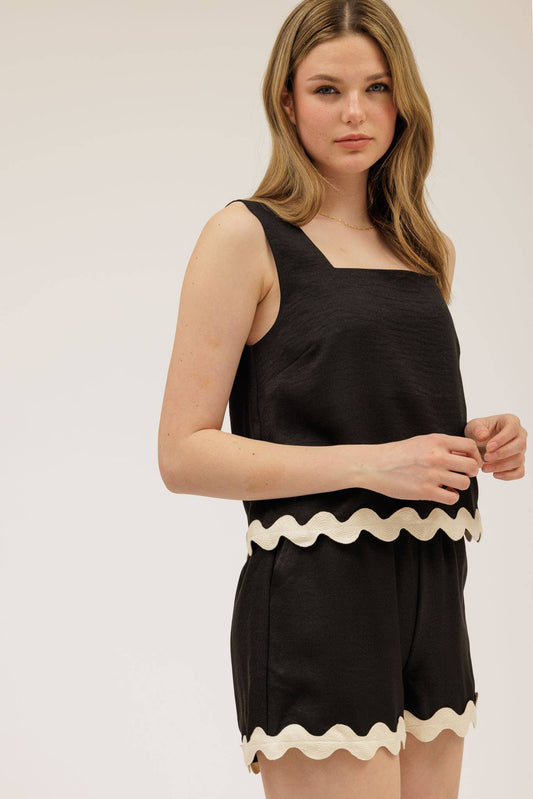 WAVY HEM SHORT SET