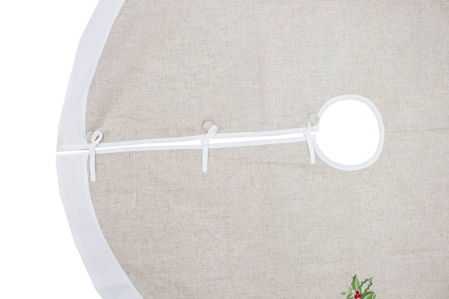 Embroidered Holly Tree Skirt