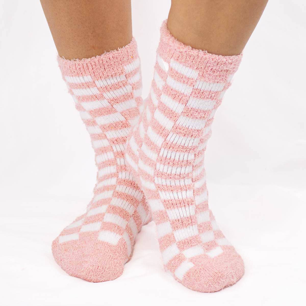 Snuggle Socks   Pink/White   One Size