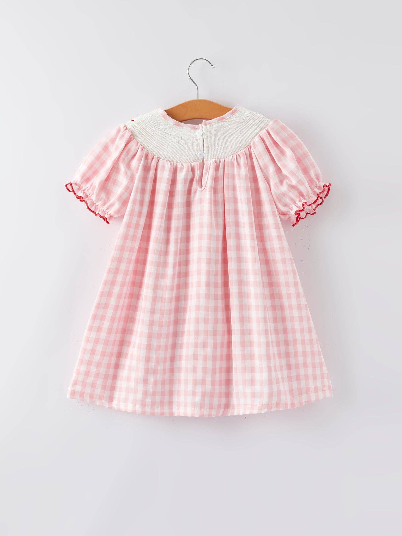 Santa Smocked Plaid Dress