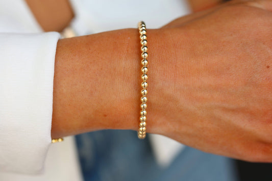 4MM Classic Ball Bead Bracelet - Waterproof