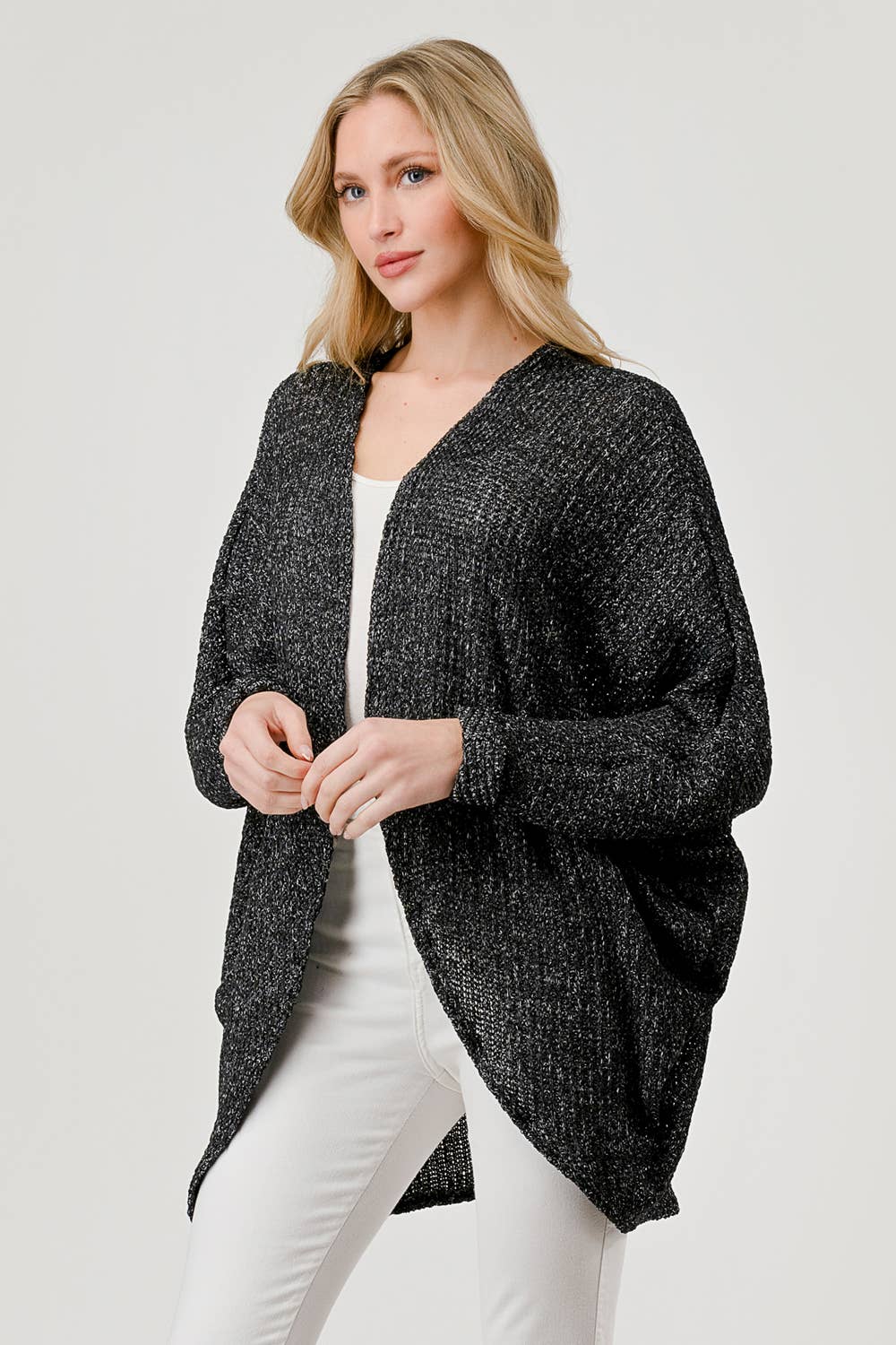 Black Dolman Cardigan