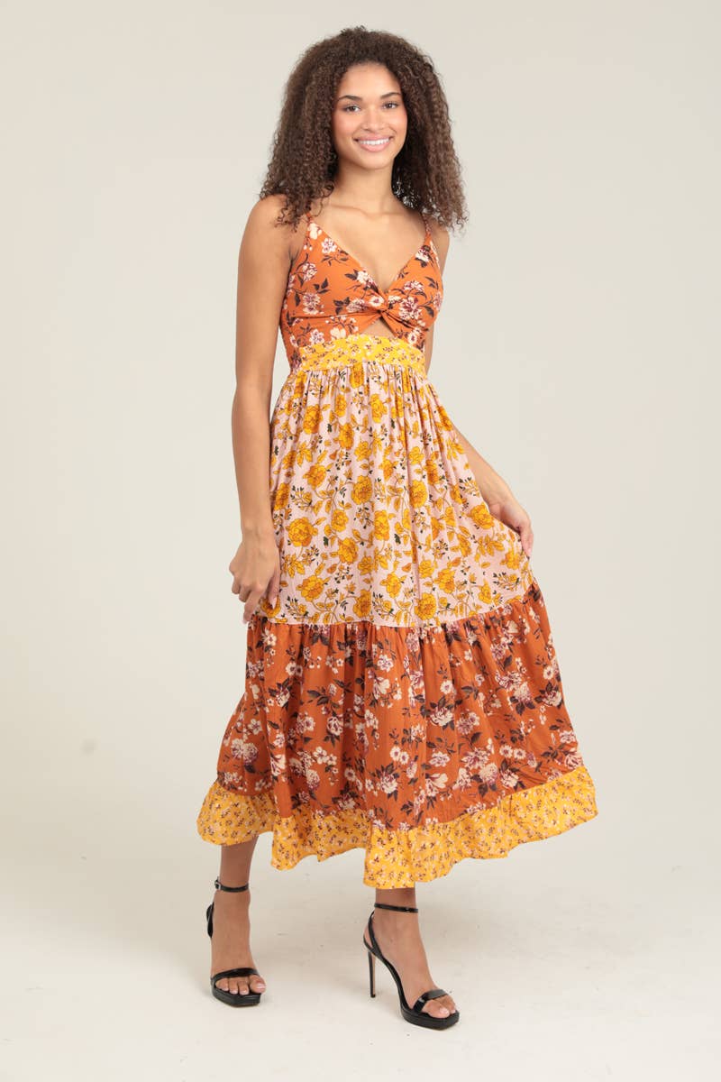 TWIST FRONT CUT OUT MAXI