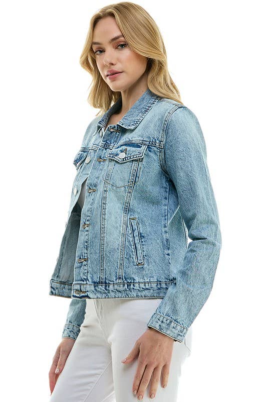 COTTON DENIM JEAN JACKET