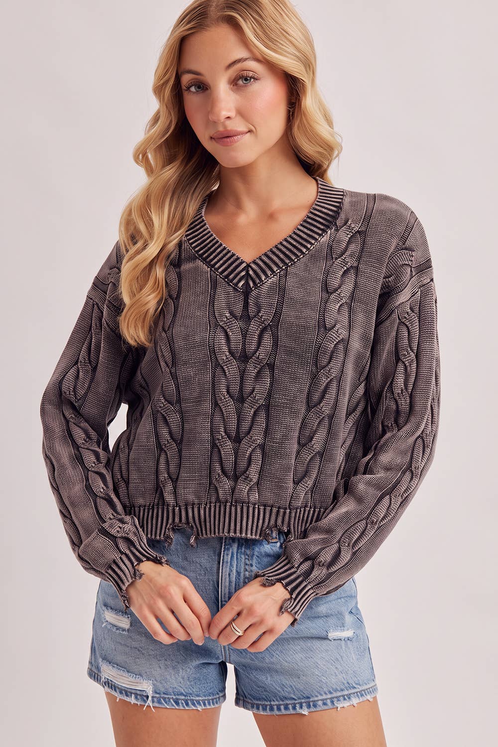 CROPPED CHUNKY SWEATER