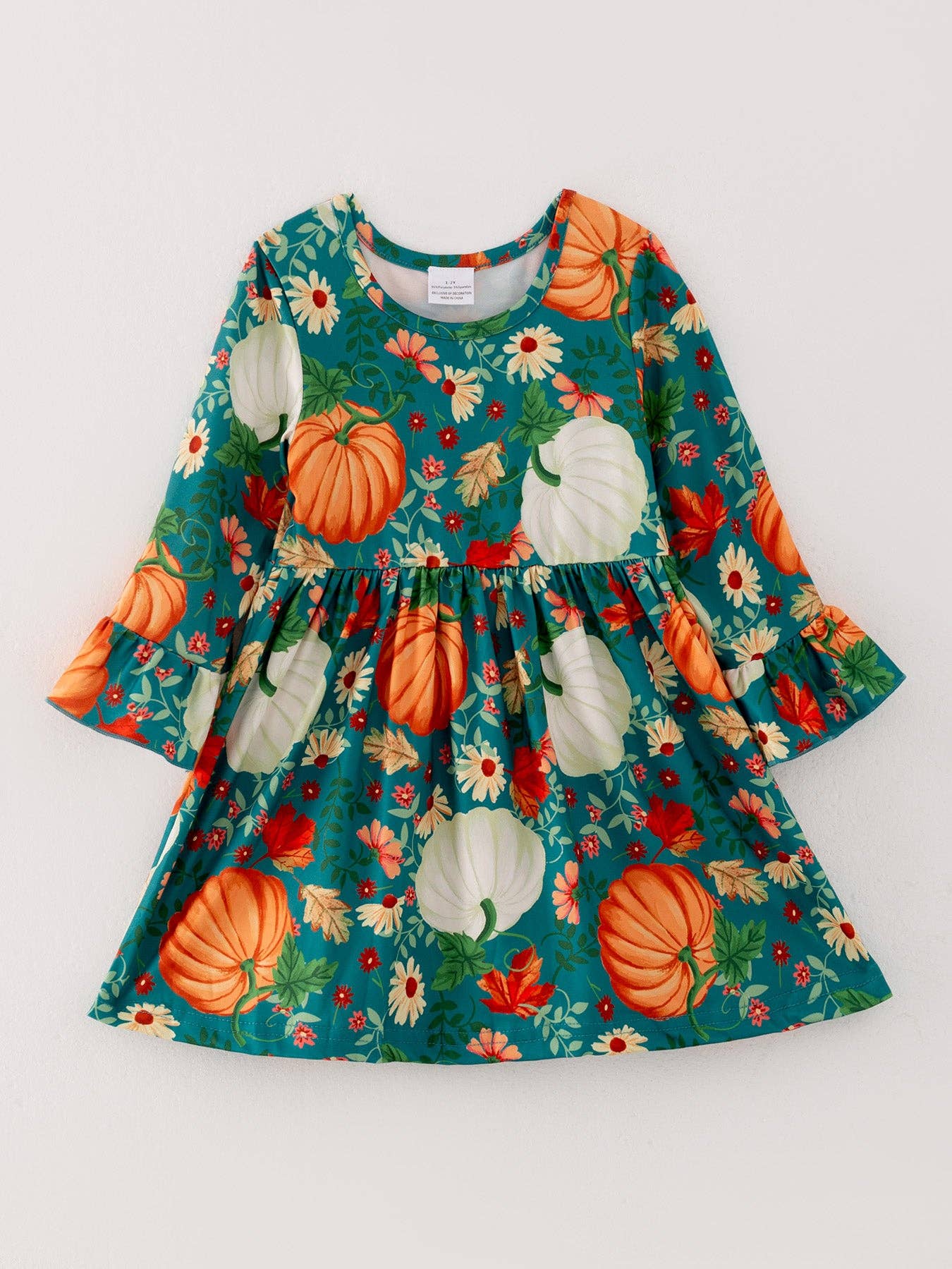 Fall  Pumpkin Print Dress