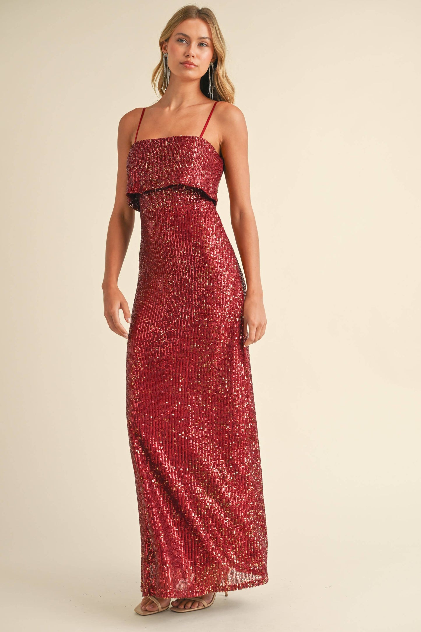 SEQUIN MAXI DRESS