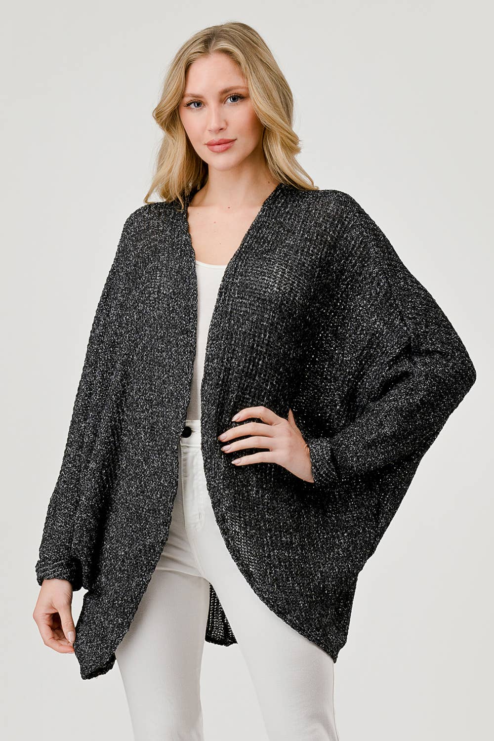 Black Dolman Cardigan