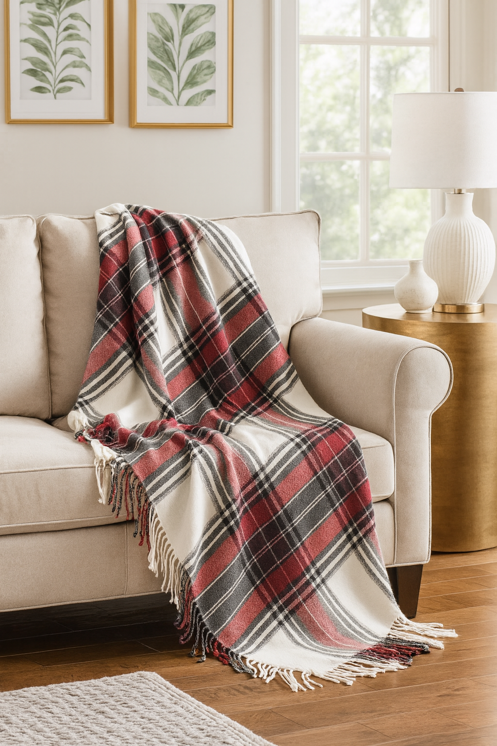 Classic Plaid Throw Blanket