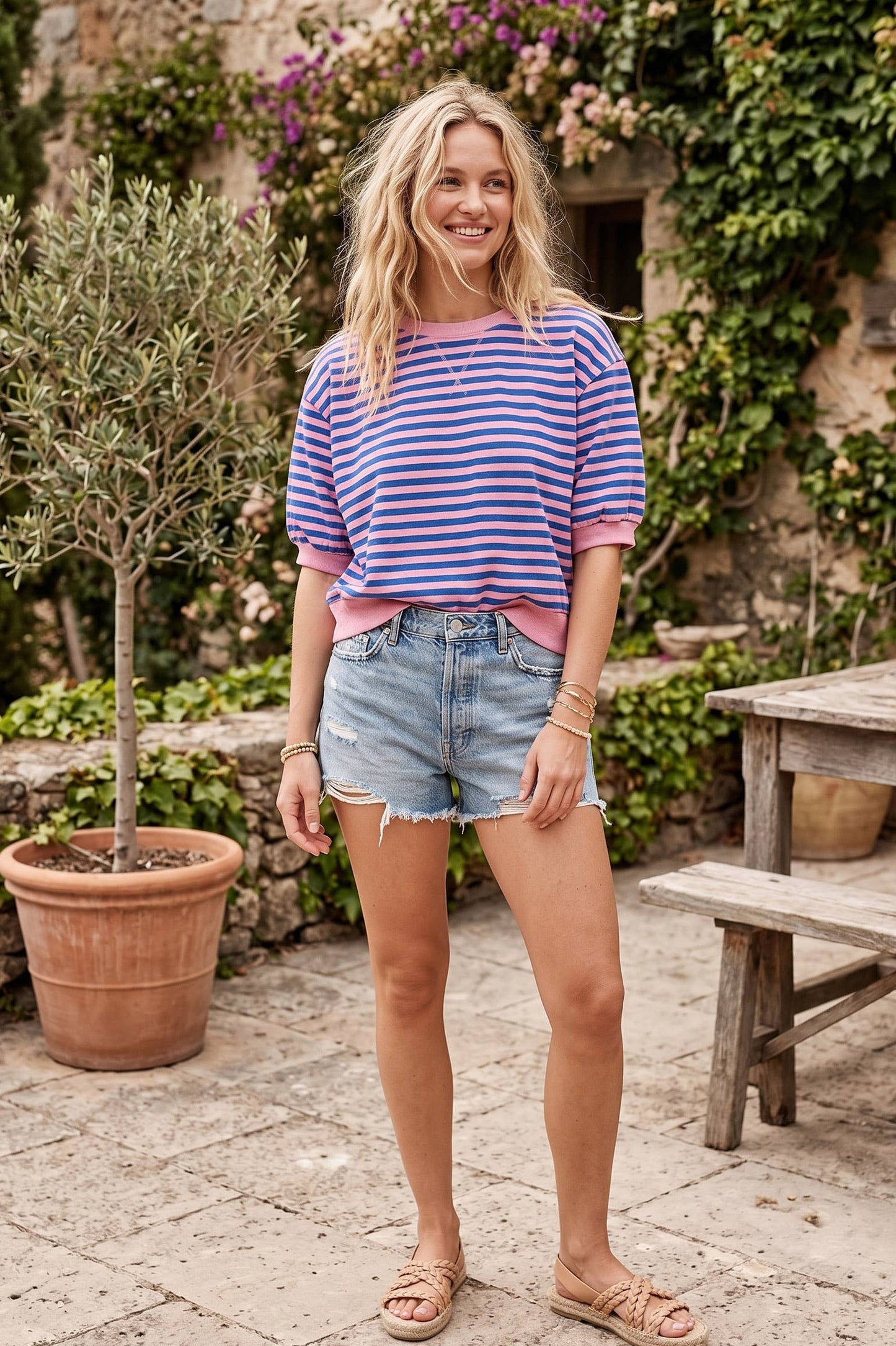 Striped Knit Top