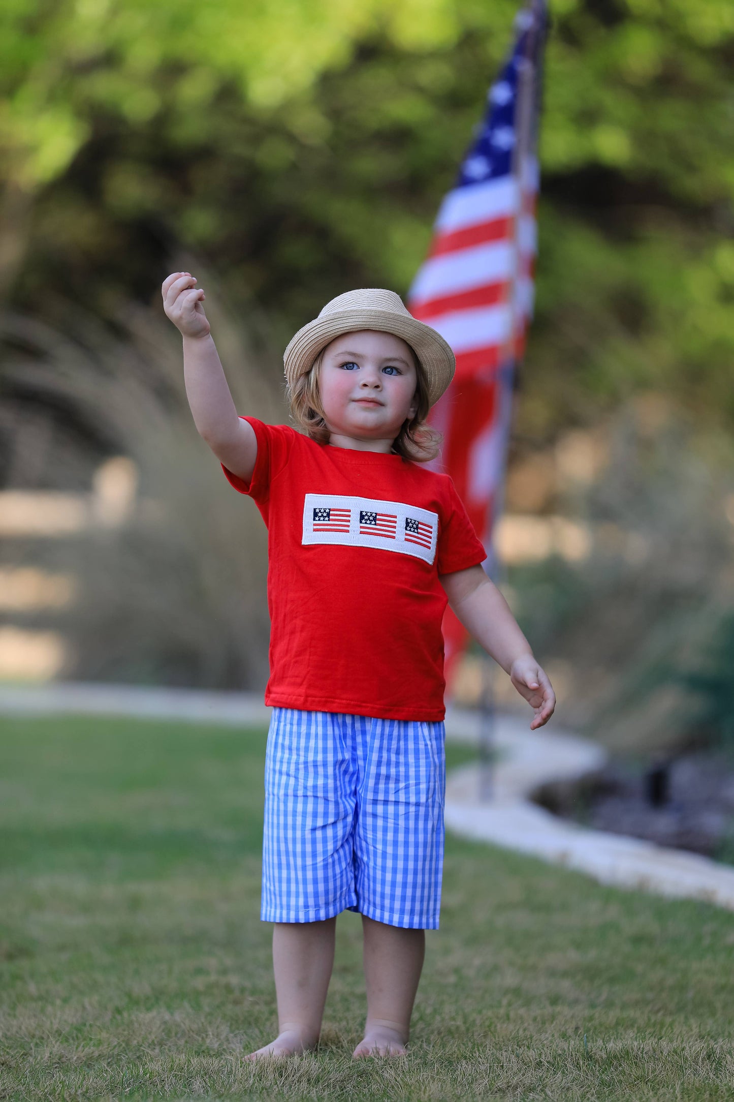 Flag Smocked 2pc Set