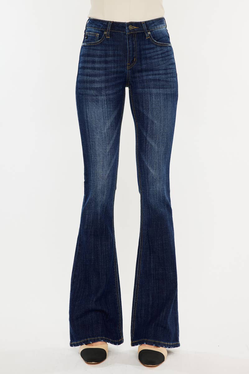 Mid Rised Flared Jeans MID RISE FLARE JEANS – The White Cottage on Main