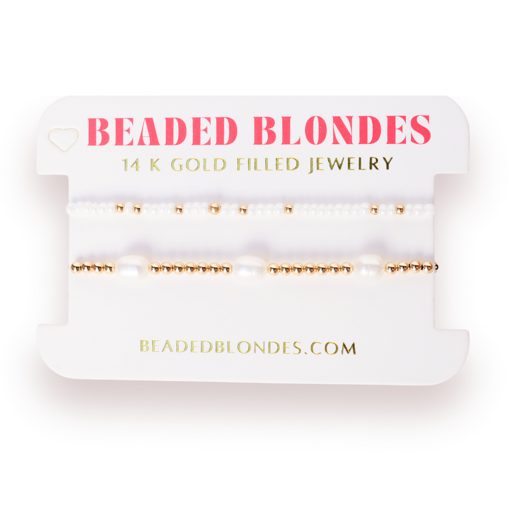 Poppi Pearl Luster Bracelet 2Stack