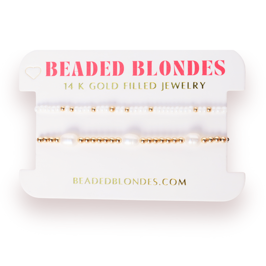 Poppi Pearl Luster Bracelet 2Stack