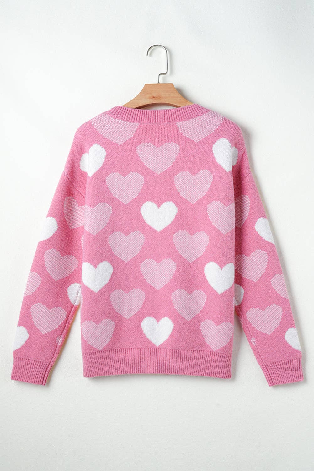 Heart Pearl Beaded Sweater