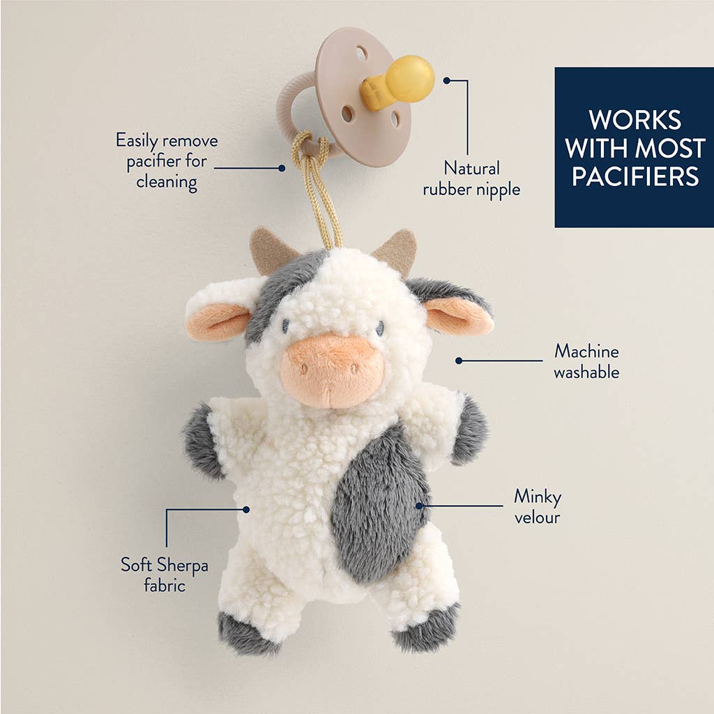 Cow Bitzy Pal Pacifier & Plush